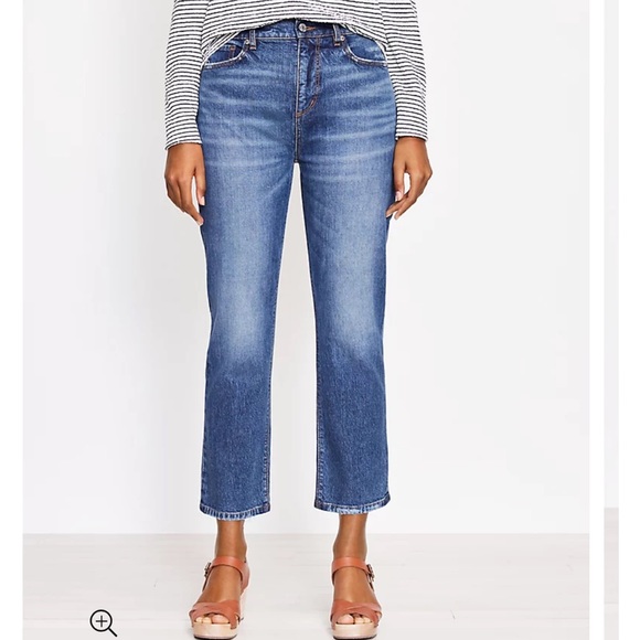 LOFT Denim - LOFT The Curvy Straight Crop jeans, size 10